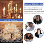 E12 Dimmable Candelabra Bulb 2700k Warm White Candle Light Bulb 40 Watt Small Base Frosted Chandelier Led Bulb E12 Bulbs 4W for Chandelier,Ceiling Fan,400lm,6 Pack