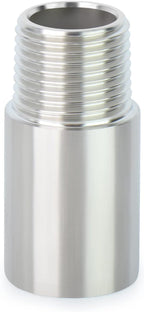 TAISHER 2PCS Stainless Steel Pipe Fittings, 1/4" NPT Male x 1/4" NPT Female Threaded, 2" Length Nipple Cast Pipe