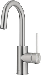 KRAUS Spot Free Oletto Single Handle Kitchen Bar Faucet in All-Brite Stainless Steel Finish, KPF-2600SFS (Pack of 1)