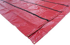 Mytee Products 2 Pack 20' x 27' Flatbed Truck 18 Oz Lumber Tarp with 6 FT Drop - Red Heavy Duty Vinyl Waterproof Tarp for Trailers to Protect Cargo from Wind, Rain, Snow and Sun