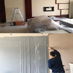 35 Pieces Plastic Drop Cloth, Multiple Waterproof Cloth Sheets for Painting, Dust-Proof and Rustproof, 35 Pieces 9x12 Feet Tarp, Furniture Cover