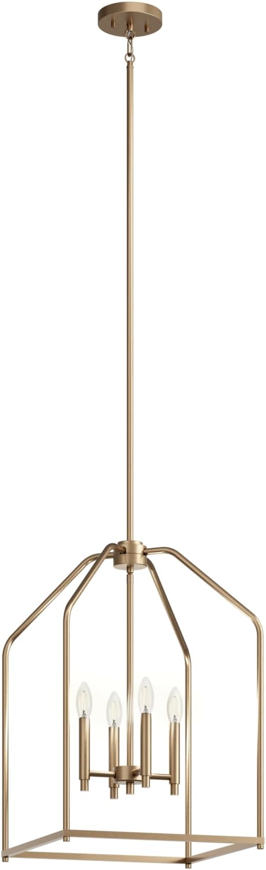 Kichler Madden 25.5" 4 Light Pendant in Champagne Bronze, Soft Modern Fixture, for an Entryway, Breakfast Nook, Laundry Room, (25.5" x 16"), 52722CPZ
