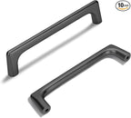 10 Pack 5 Inch(128mm) Hole Center Modern Matte Dark Gunmetal Gray Cabinet Pull Handle Timeless Vanity Drawer Pull Handle Classic Cabinet Hardware for Kitchen Bathroom, Screws Included, Gray(5x10)