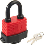 Heavy Duty Covered Laminated Steel Keyed Padlocks, Keyed Alike Locks, Waterproof Padlock for Outdoor use, 1.4 inch Shackle-Pack of 20