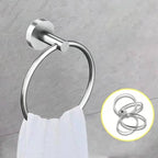 Cilee 10 Piece Brushed Nickel Bathroom Accessories Set, 24inch Brushed Nickel Towel Bar Ring+Toilet Paper Holder+ Robe Towel Hook SUS304 Stainless Steel Bathroon Hardware Set