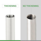 TAISHER 2PCS Stainless Steel Pipe Fittings, 1/2" NPT Female x 1/2" NPT Female Threaded, 12" Length Thickened Nipple Cast Pipe