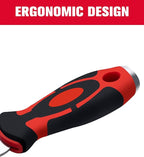 ROTATION Extra Thick Scraper Set, 4 piece, Soft Grip, Heavy Duty, Scraper with Hammer End, Stainless Steel Putty Knife