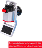 Water Cooler Faucet Replacement Red and Blue Plastic Water Dispenser Fits Adaptor Hot Cold Water Faucet Replacement, 2 Pieces