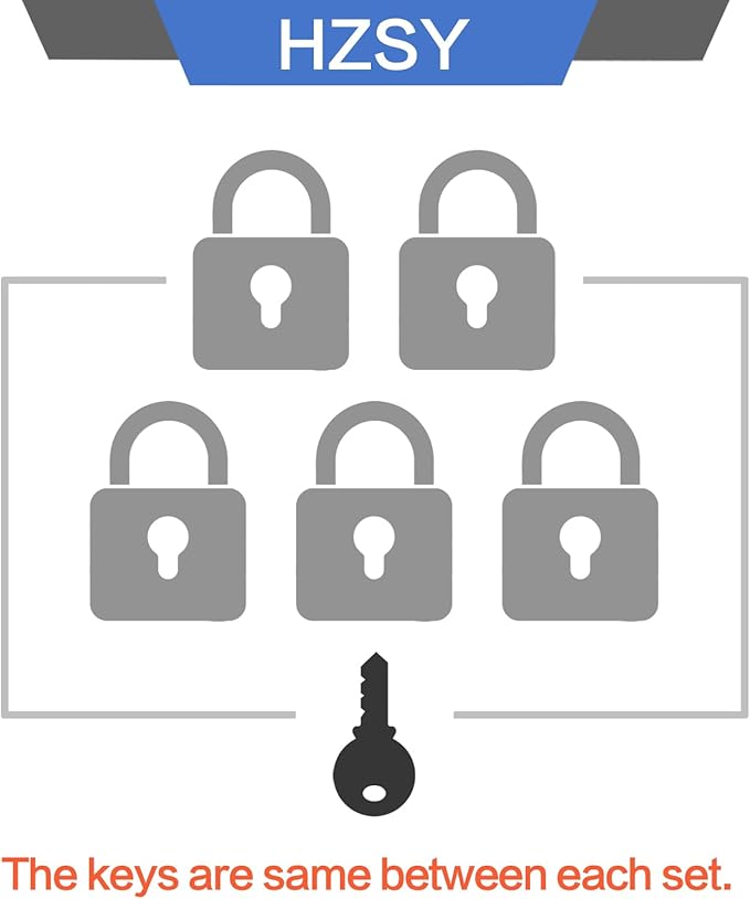 Padlocks Keyed Alike, Pack of 60, Laminated Steel Keyed Lock (1-9/16", 40mm), Padlocks with Same Key, Normal Shackle, for Toolbox, Locker & StorageUnit or More