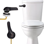 iFealClear 2 Pack Toilet Handle Replacement Kit, Universal Front Mount Tank Flush Lever Replacement, Solid Brass Trip Lever Fits Most Toilets, Oil Rubbed Bronze