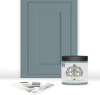 ALL-IN-ONE Paint, Durable cabinet and furniture paint. Built in primer and top coat, no sanding needed. Includes our 30 featured color card - Irish Garden (blue green), 8oz Sample