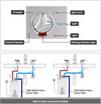 CAMPLUX Electric Mini-Tank Water Heater ME40 4.0 Gallons, Point of Use No Wait for Hot Water Under Kitchen Sink 120V 1440W, Wall or Floor Mounted, UL Listed