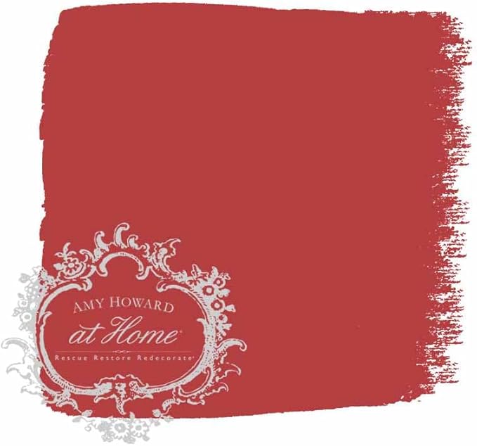 AMY HOWARD AT HOME Chalk-Based One Step Paint for Furniture, Cabinetry, Decor, Finish, and More | No Stripping, Sanding, or Priming | Medium Base | 16 Ounce | Shaw Red