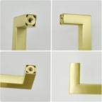 30 Pack 8 Inch Brass Cabinet Handles Brushed Brass Cabinet Pulls Imitation Gold Cabinet Pulls Square Gold Pulls Brass Cabinet Hardware for Cabinet, Cupboard, 8'' Hole Centers