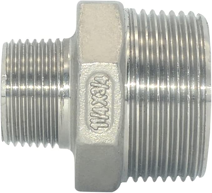 1-1/4" x 3/4" Male Threaded Reducing Nipple Fitting/Adapter,Stainless Steel SS304 NPT Pipe Hex Reducer