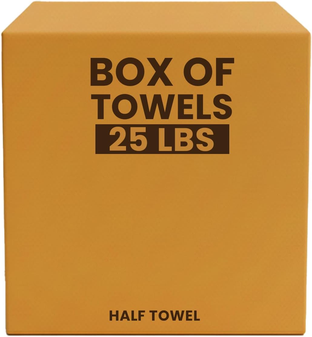 Premium Terry Towels for Cleaning - 600 lbs Pallet - 24x25 lbs. Box, 20”x20” - 100% Cotton Towels Cleaning Rags - White Terry Cloth Rags for Garage, Shop, Auto, Home & Janitorial Use