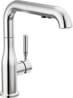 Delta Almari Chrome Kitchen Faucet with Pull-Out Sprayer, Modern Single Hole Kitchen Sink Faucet, Single Handle, Chrome 16943-DST