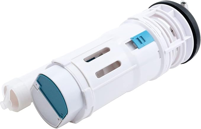 T Tulead Toilet Push Button Valve Dual Flush Fill Valve, Flush Valve Height 8.26"(Include Black Washer), for Drainage Hole 65-70mm/2.56"-2.75"