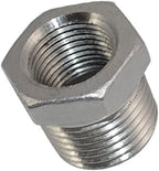 1/2" Male NPT to 1/4" Female NPT Female Reducing/Reducer Bushing Pipe Fitting,Adapter,Stainless Steel SS 304 Hex Bushing