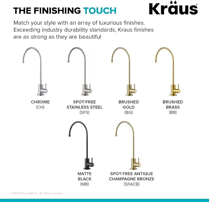 KRAUS Purita 100% Lead-Free Kitchen Water Filter Faucet in Spot Free Antique Champagne Bronze, FF-100SFACB