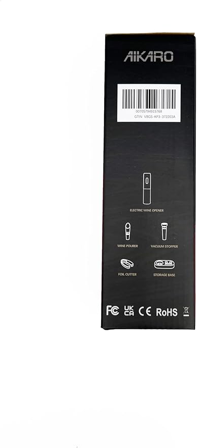 AIKARO - Electric Wine Bottle Opener Automatic Corkscrew, Rechargeable (Set B)