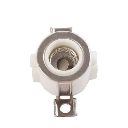 E11 Mini Candelabra Ceramic Screw Lamp Holder Base Socket,2-Pack Can Halogen Socket,E11 Lampholder with 8inch Leads 1000W,250V (with Two Hole Mount,Side Wired)