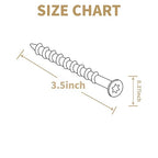 Wood Screws Deck Screws #10x3-1/2, 250 Pcs Torx Structural Screws, Construction Exterior Wood Screws, Timber Screws for Fence Log Landscaping Wood, T25 Bit Included, Yellow