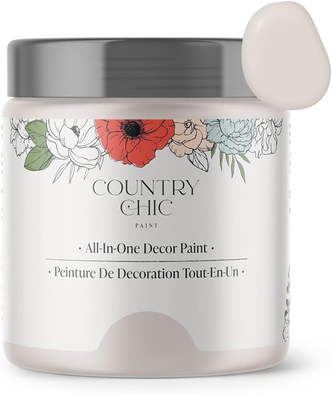 Country Chic All-in-One Chalk Paint for Furniture, Cabinets, Home Decor, Eco-Friendly, Matte Finish, Built-In Primer & Top Coat for Wood, Metal - Darling (Light Purple) - 8 oz (237 ml)