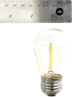 Hometown Evolution, Inc. E26 Outdoor Commercial String Lights with Suspended Socket for Weatherproof Heavy Duty Vintage Outside Lighting (S14 LED Plastic, 50 Foot 25 Socket)