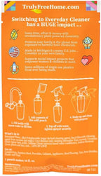 Truly Free Everyday Cleaner - Multipurpose Cleaner Spray, Kitchen Counter Cleaner, Natural Cleaning Products, Multi-Surface Household Solution, 1 Empty Bottle Spray (16oz) & 2 Refills (3oz each)