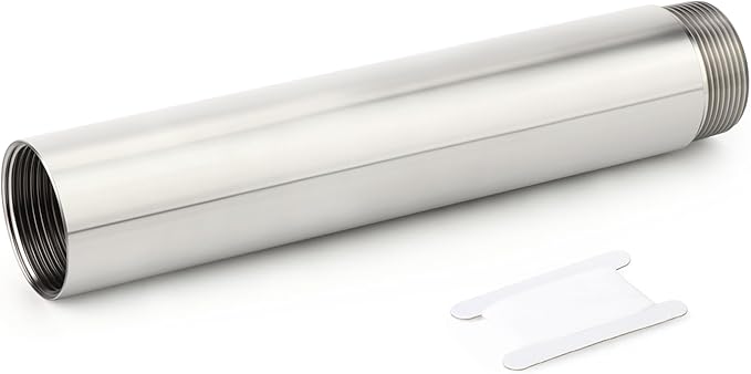 TAISHER 1PCS Stainless Steel Pipe Fittings, 2" NPT Male x 2" NPT Female Threaded, 8" Length Nipple Cast Pipe