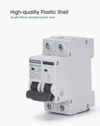 AC Miniature Circuit Breaker, 25 Amp 120V/240V 2 Pole DIN Rail Mount Circuit Breaker, Thermal Magnetic Trip, Solar AC Disconnect Switch MCB C25