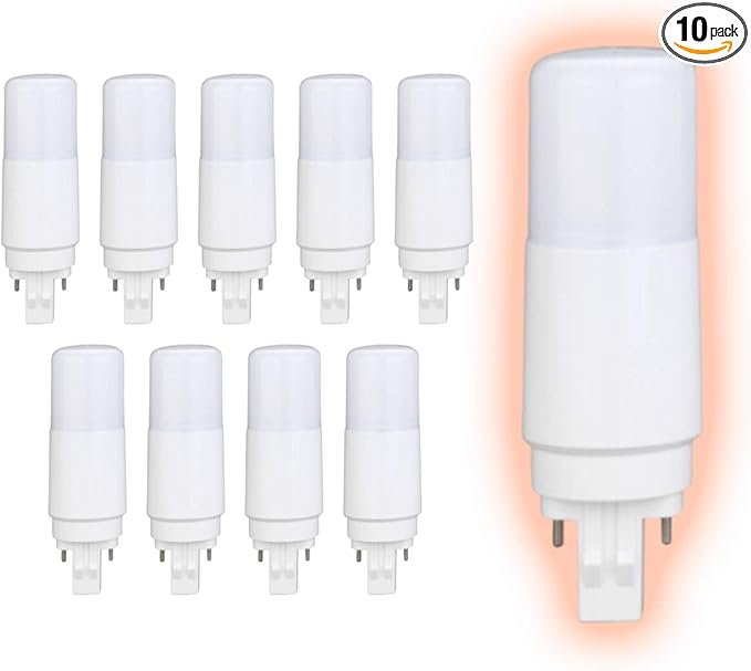 GoodBulb 9 Watt Replacement Omni LED Plug-in Light Bulbs | Commercial 7 Watt Hybrid 2 Pin GX23 Base 3500K Neutral White | High Output 700 Lumens | 260° Beam LED PL Light Bulbs | 10 Pack