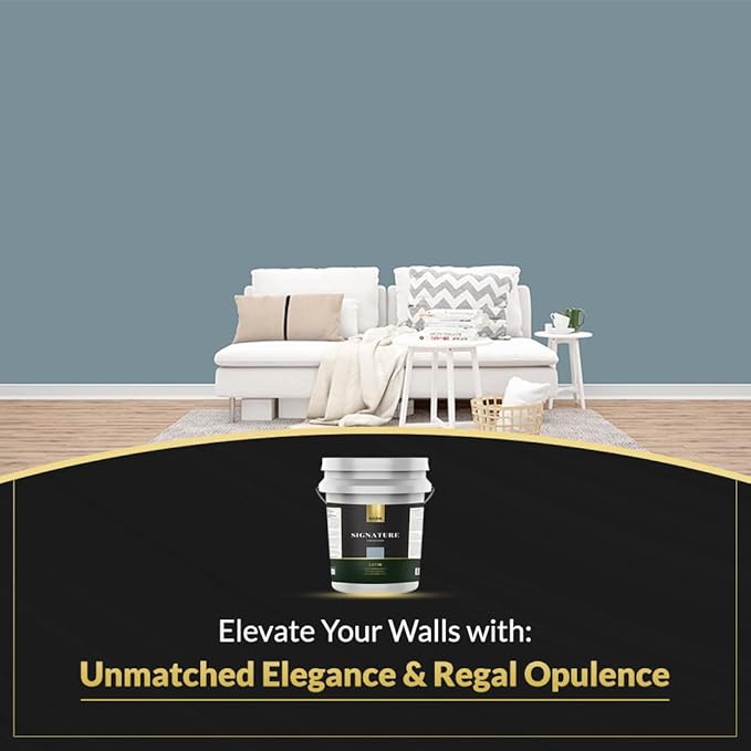 EVOLVE Signature Paint & Primer: Luxury Paint & Primer for Indoor & Outdoor Surfaces, Minimal Odor, Satin Sheen (Chalk Blue, 5 Gallon)