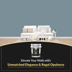 EVOLVE Signature Paint & Primer: Luxury Paint & Primer for Indoor & Outdoor Surfaces, Minimal Odor, Satin Sheen (Chalk Blue, 5 Gallon)