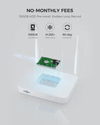 Hiseeu Solar Security Camera Outdoor,4MP Cameras,Wireless Home Security Cameras System,Color Night Vision,Solar-Powered, 2.4G/5G WiFi, 360° Pan & Tilt,500GB HDD,No Subscription