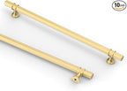 Asidrama 10 Pack 12.6 Inch(320mm) Brushed Gold Kitchen Cabinet Handles, Cabinet Pulls Kitchen Cabinet Hardware Cupboard Handles Drawer Pulls