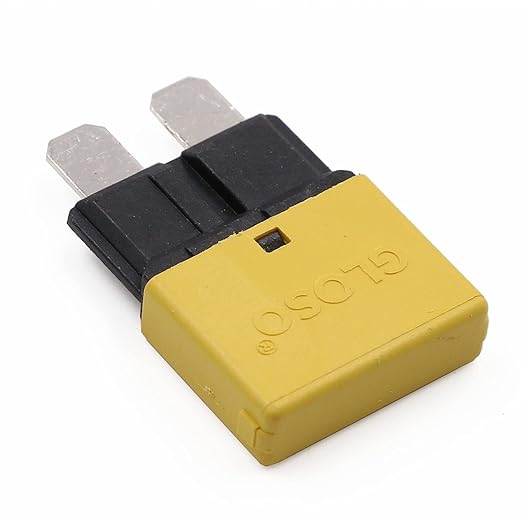 12V DC 20A Auto Reset Fuse Circuit Breaker E37 - UL Certified ATO ATC Low Profile Blade Self-Resetting Fuses 20 Amp Type 1 for Car, Truck, RV, Automotive, Boat, Solar Marine - Pack of 3