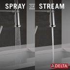 Delta Ermelo Pro Style Commercial Kitchen Faucet with Pull Down Sprayer, Chrome Single Hole Kitchen Sink Faucet, Single Handle, Chrome 18887-DST