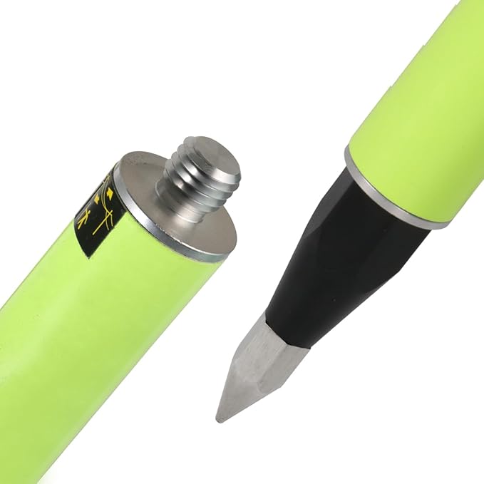 GPS Pole, 6.6FT Surveying Prism Pole, 2M Prism Pole for Land Surveying, Black