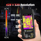 BSIDE SH9 Thermal Imaging Camera Multimeter with Macro Lens 428×320 Resolution with 20000 Words Multimeter 3.98'' Touchscreen 25Hz Infrared Thermal Camera Dual-Light Fusion 15 Thermal Palettes Tester