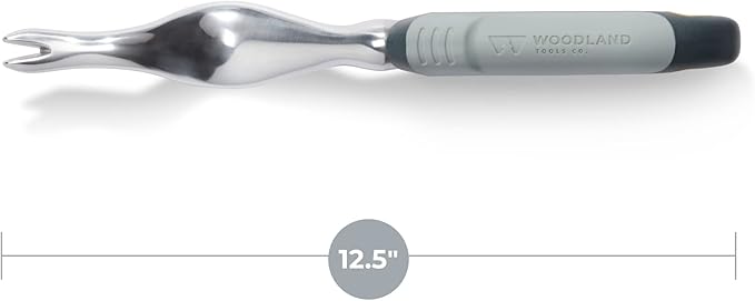 Woodland Tools Heavy Duty Garden Weeder – Manual Weed Puller Tool with Anodized Aluminum Blade & Ergonomic Grip – Root Remover for Dandelions, Thistles, & Taproots – Lawn & Flower Bed Weeding Tool