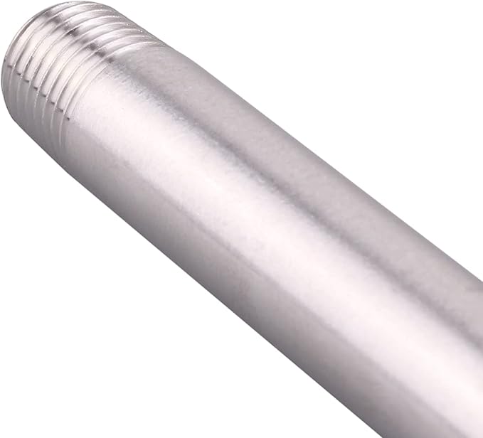 1/4" X 1/4" NPT Male Nipple Stainless Steel 304 Cast Pipe Coupling Fitting 8" Length (pack of 2)