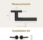 Mega Handles Ronn Dummy Lever & Lock Door Handle Set for Closet or French Doors Single Side, Non-Turning, Reversible Door Levers Fits All Standard Door Sizes, Screws Included - Matte Black (2 Pack)