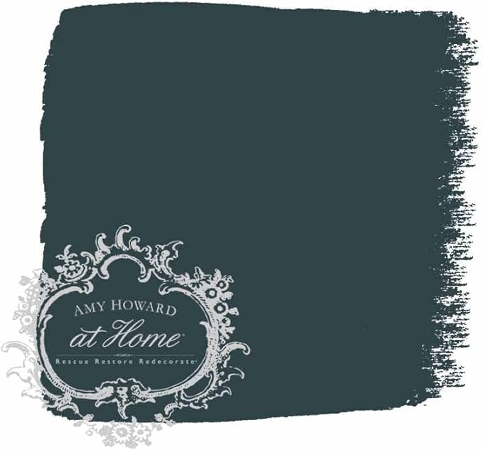 AMY HOWARD AT HOME Chalk-Based One Step Paint for Furniture, Cabinetry, Decor, Finish, and More | No Stripping, Sanding, or Priming | Dark Base | 16 Ounce | Midsummer Nights
