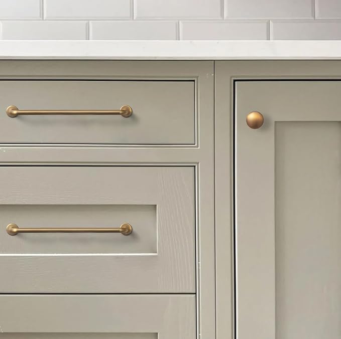 Goo-Ki 6 Pack Champagne Copper Cabinet Drawer Pulls Kitchen Hardware - 6.3"(160mm) c-c Bar Pull Dresser Handles for Cupboard Bathroom Closet Wardrobe