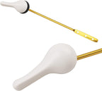 Toilet Handle Replacement Kit, 2-Pack Toilet Lever Flush Handle, Toilet Flusher Handle Lever with Stainless Steel Flapper Chain, Front Mount Toilet Trip Levers Fit for Most Toilet Tanks, White