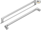 10 Pack 11.3 Inch(288mm) Hole Center Modern Polished Chrome Cabinet Pull Handle Timeless Vanity Drawer Pull Handle Classic Cabinet Hardware for Kitchen Bathroom, Screws Included, Chrome(11.3x10)
