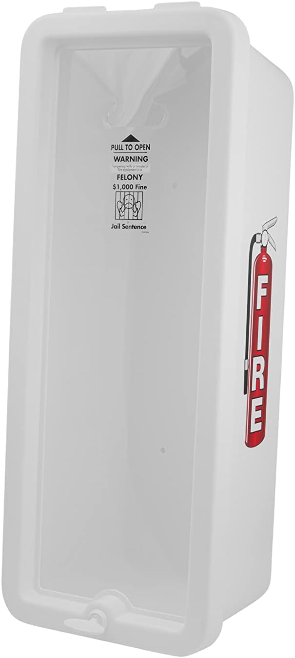 PRO&Family Fire Extinguisher Cabinet (5, White with Pull-Panel, 5 lb)
