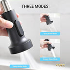 Smart Kitchen Faucet, 3 Modes Pull Down Sprayer, LED Temperature Control, Ceramic Valve, 360-Degree Rotation, 1 or 3 Hole Deck Plate. 10-Year Warranty. (KW-56R, Matt Black)